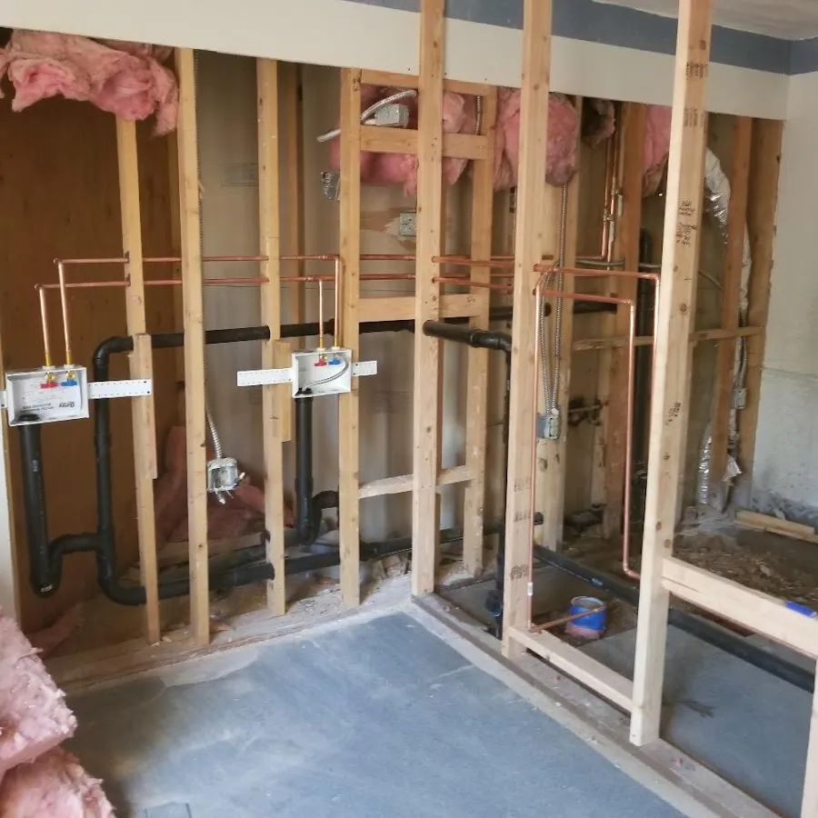 Copper pipe rough-in and plumbing installation in Port Charlotte